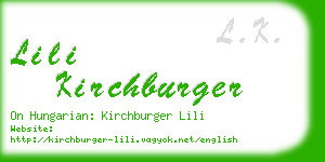 lili kirchburger business card